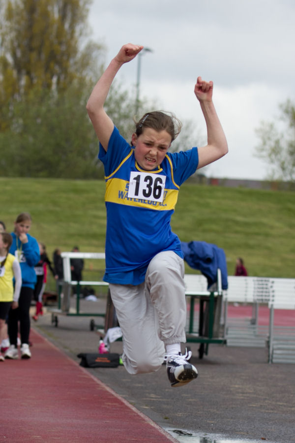 Young long jumper at Wavertree Open Meeting