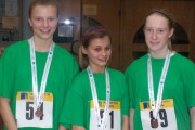 Sportshall medallists Sally Wareing, Ellon Hart and Katie Morris representing Merseyside