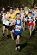 Liam Ellis leads the charge at the Hyndburn XC in February