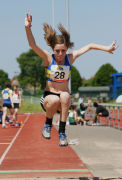 Catherine Hulme supplemented distance running with long jump in the YAL