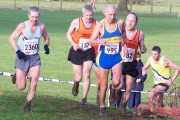 Steve James leads a group around the Lancaster cross country course